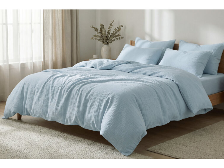 Celoroční mušelínové povlečení Ice Blue