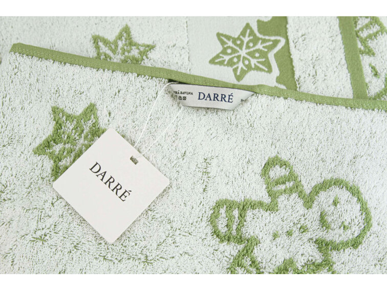 Výhodná sada ručníků a osušky Vánoční perníčky - zelená