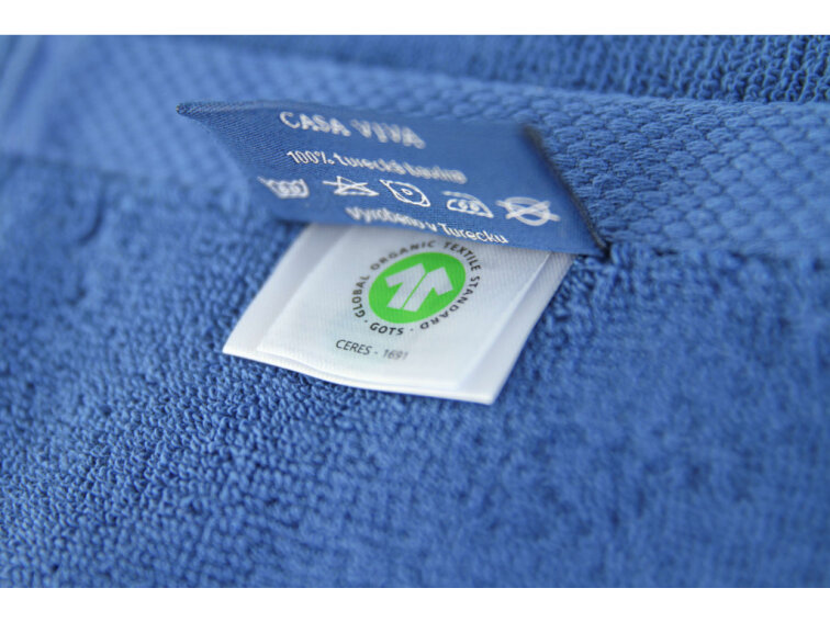 Ručníky a osušky CASA VIVA - královská modrá - GOTS