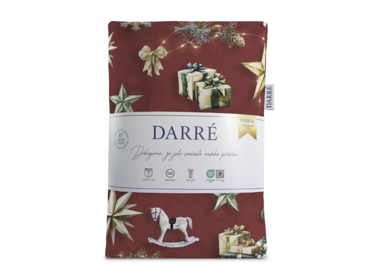 Bavlněné povlečení Kouzlo Vánoc - jasně červené - duo