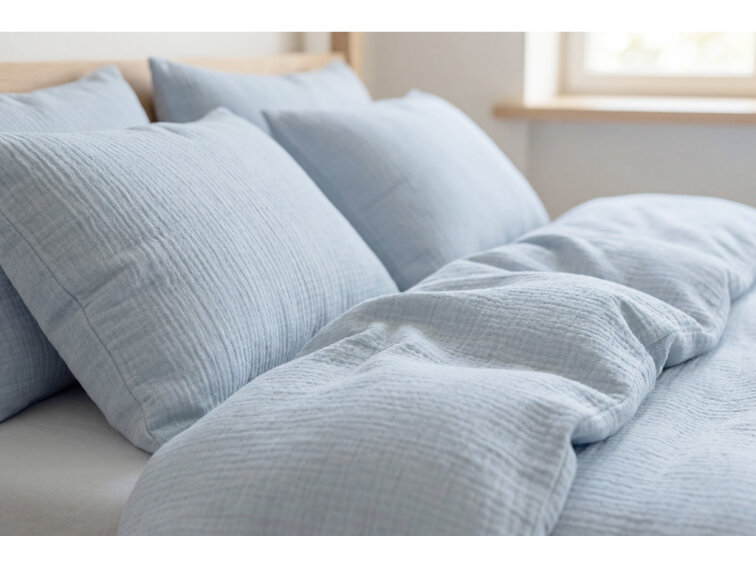 Celoroční mušelínové povlečení Ice Blue