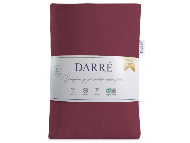 Bavlněné povlečení Jednobarevné perkálové - bordové 2