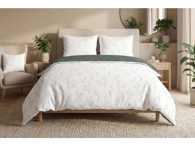 Bavlněné povlečení Zasněné větvičky - duo - GOTS