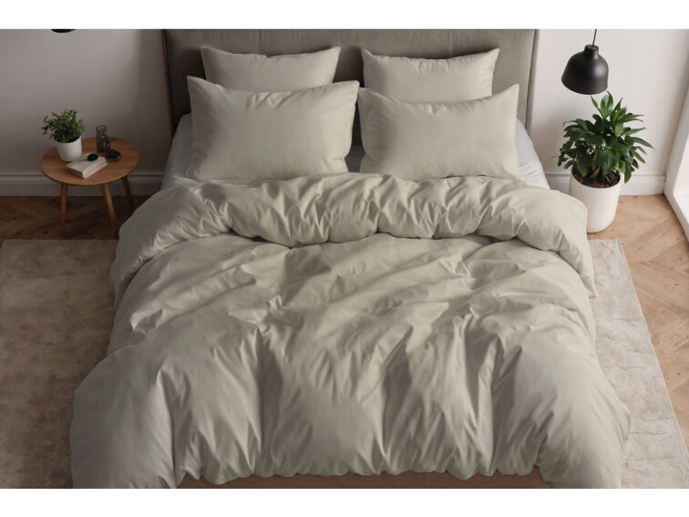 Bavlněné povlečení Jednobarevné perkálové - béžové