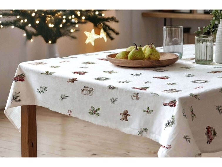 Bavlněný ubrus Vánoční jízda