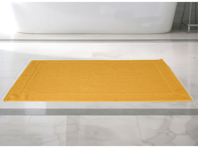 Koupelnová předložka CASA PURA - medově žlutá - GOTS