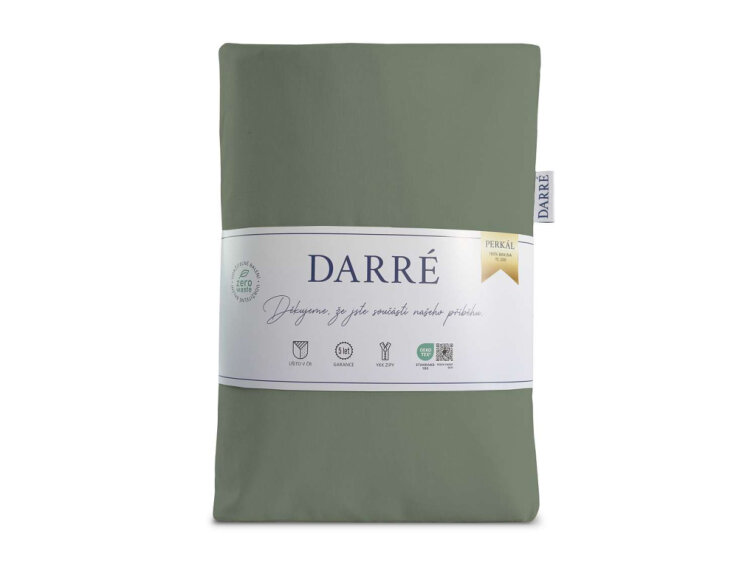 Bavlněné povlečení Jednobarevné perkálové - olivové