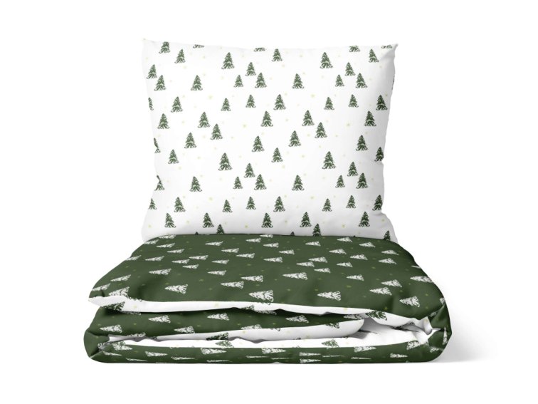 Bavlněné povlečení Vánoční stromečky - duo