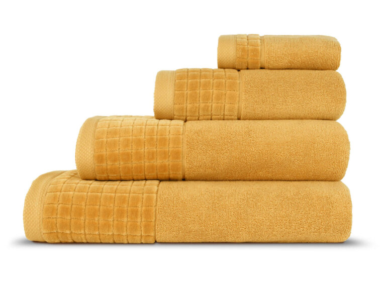 Ručníky a osušky CASA VIVA - medově žlutá - GOTS