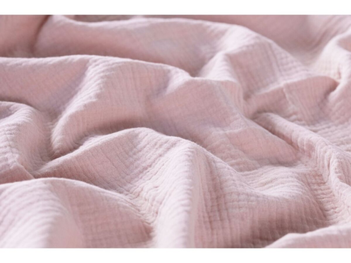 Celoroční mušelínové povlečení Soft Pink - GOTS