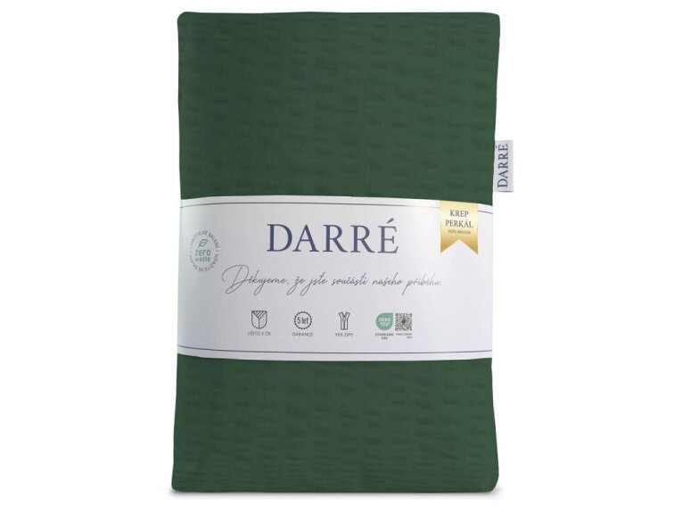 Krepové povlečení Jednobarevné - zelené