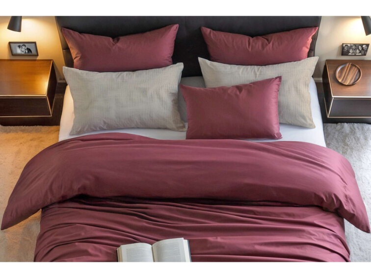 Bavlněné povlečení Jednobarevné perkálové - bordové 2