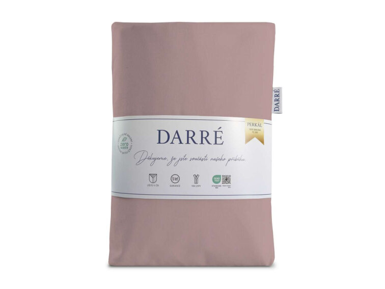 Bavlněné povlečení Jednobarevné perkálové - tmavě starorůžové