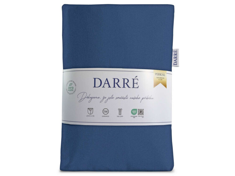 Bavlněné povlečení Jednobarevné perkálové - tmavě modré 2
