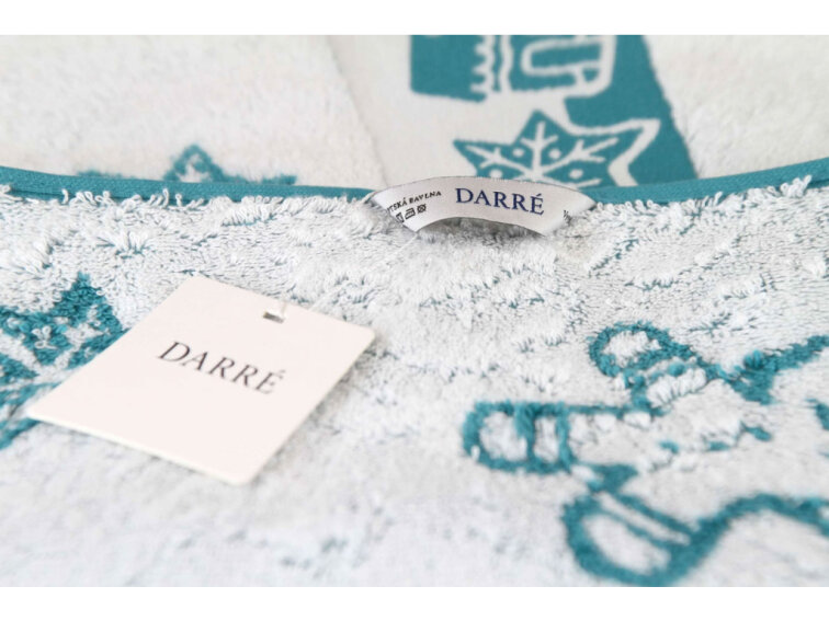 Výhodná sada ručníků a osušky Vánoční perníčky - tyrkysová