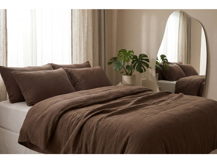 Celoroční mušelínové povlečení Chocolate