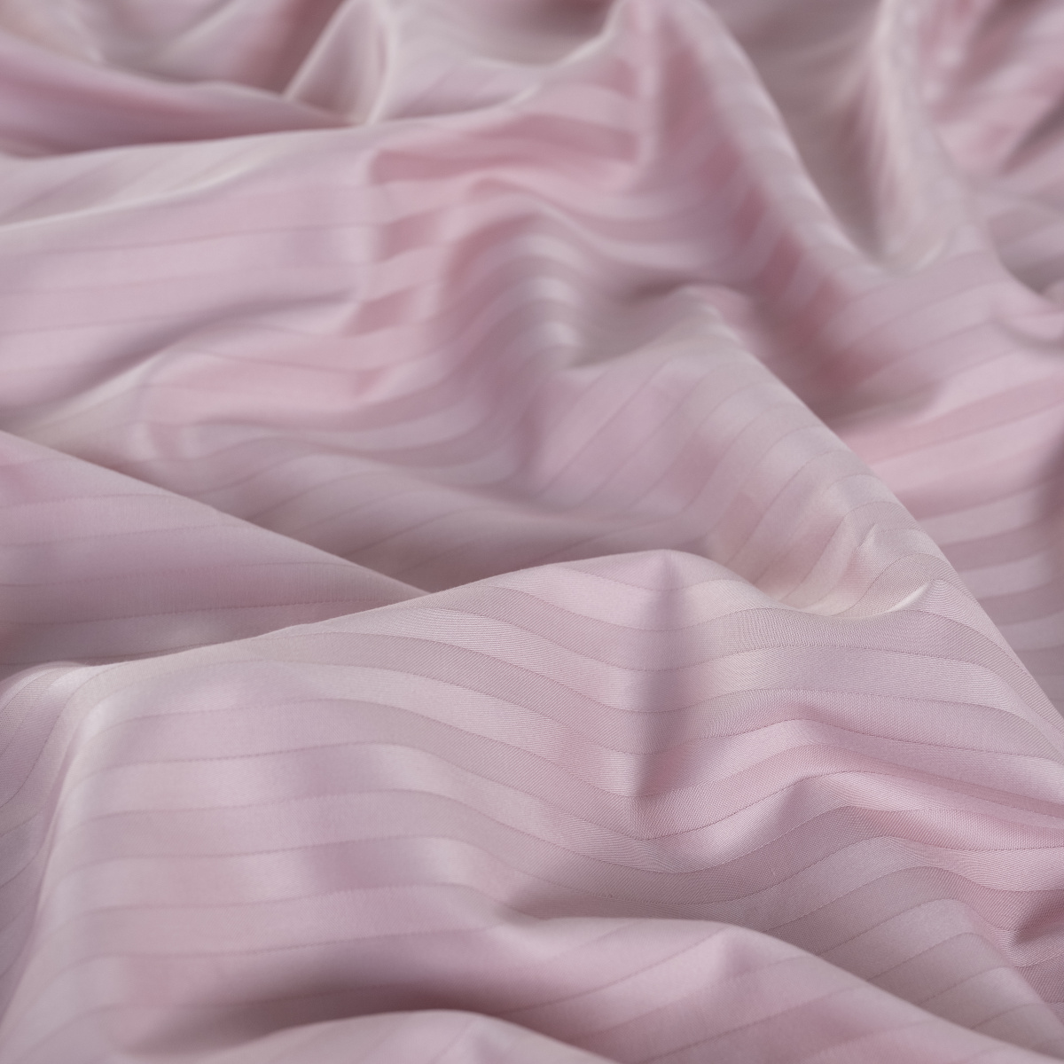 Damaškové saténové povlečení Pruh 10 mm - Light pink