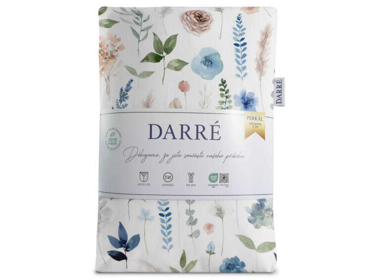 Bavlněné povlečení Boho zahrada - modré