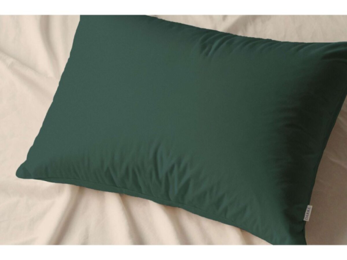 Perkálový bavlněný povlak na polštář Jednobarevný - malachite 2
