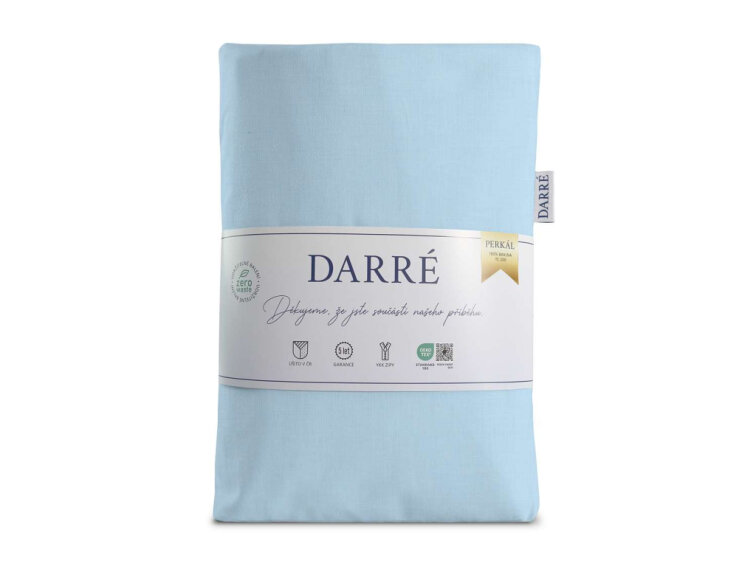 Bavlněné povlečení Jednobarevné perkálové - ledově modré