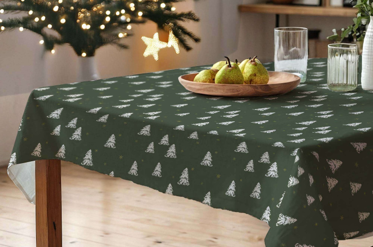 Bavlněné prostírání na stůl Vánoční stromečky