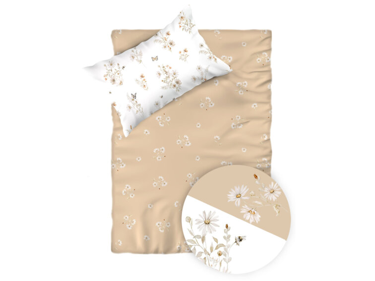 Bavlněné povlečení do postýlky Květinový vánek - nové