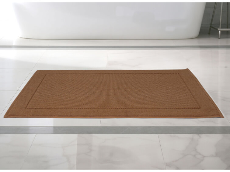 Koupelnová předložka CASA PURA - tmavě hnědá - GOTS