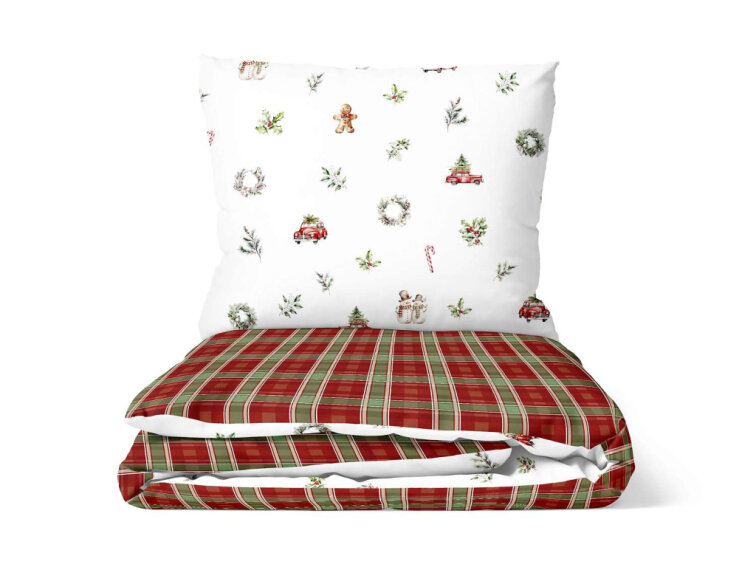 Bavlněné povlečení Vánoční jízda - duo
