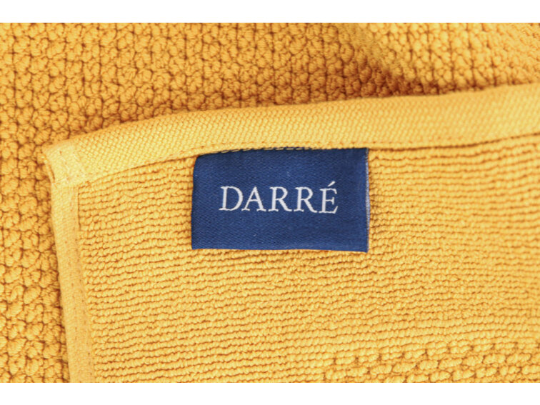 Koupelnová předložka CASA PURA - medově žlutá - GOTS