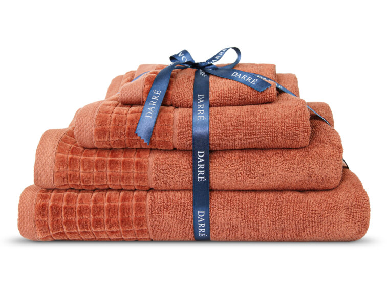 Výhodná sada uterákov a osušiek CASA VIVA - terakotová