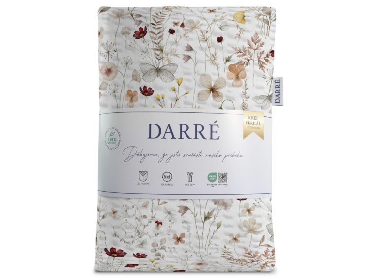 Krepové povlečení Květinová něžnost - světlé