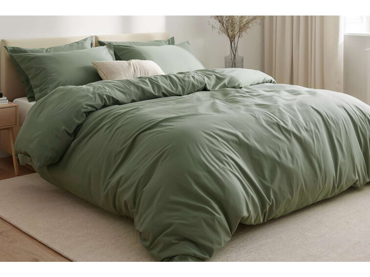 Bavlněné povlečení Jednobarevné perkálové - olivové