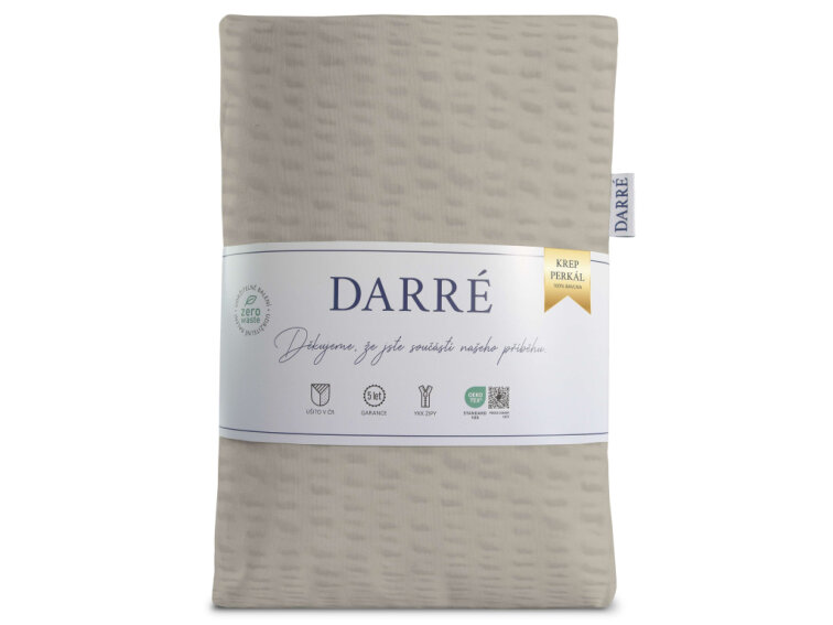 Krepové povlečení Jednobarevné - béžové