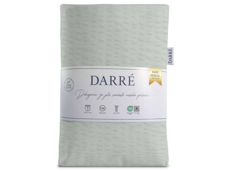 Krepové povlečení Jednobarevné - světle zelené