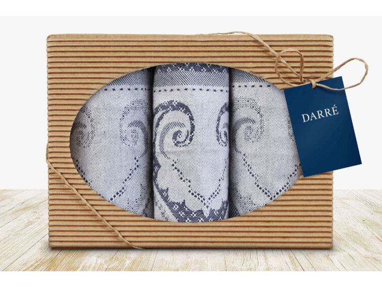 Dárková kazeta utěrek 70 - Srdce modrá