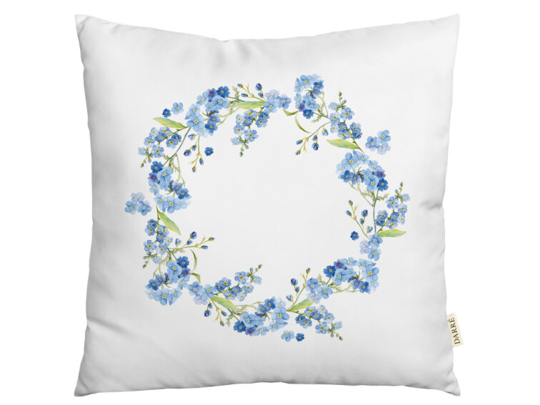 Dekorační povlak na polštářek Pomněnky od DARRÉ - věneček