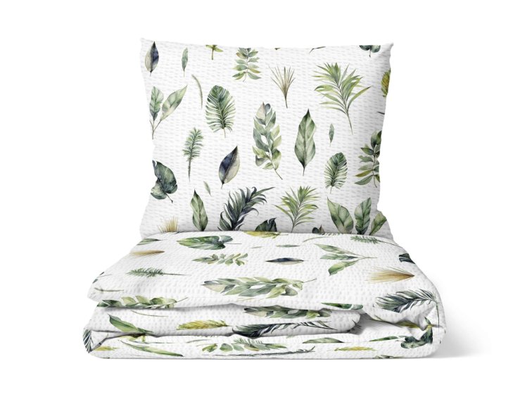 Krepové povlečení Exotické listy
