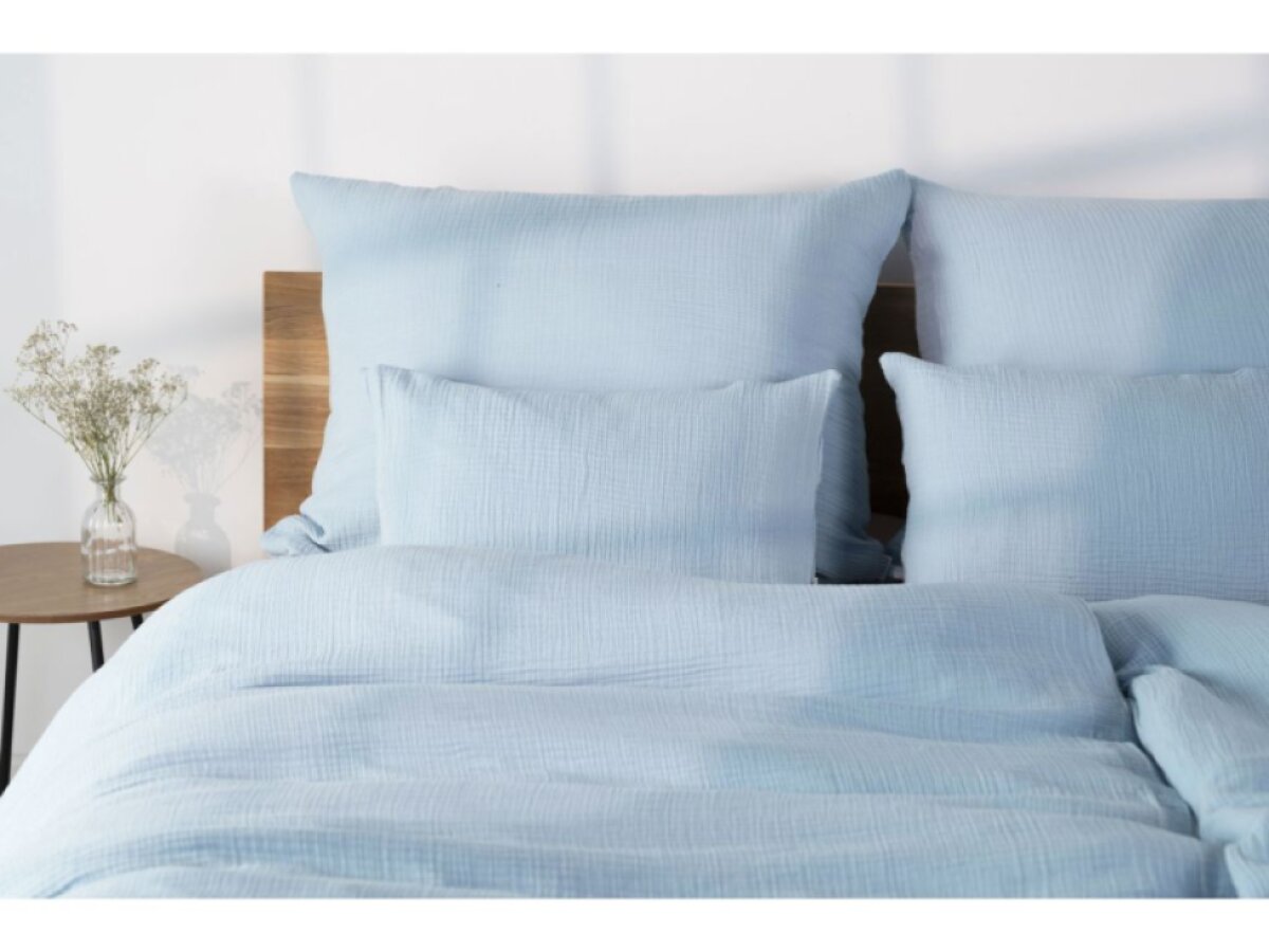 Celoroční mušelínové povlečení Ice Blue - GOTS