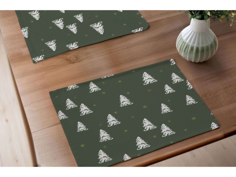 Bavlněné prostírání na stůl Vánoční stromečky