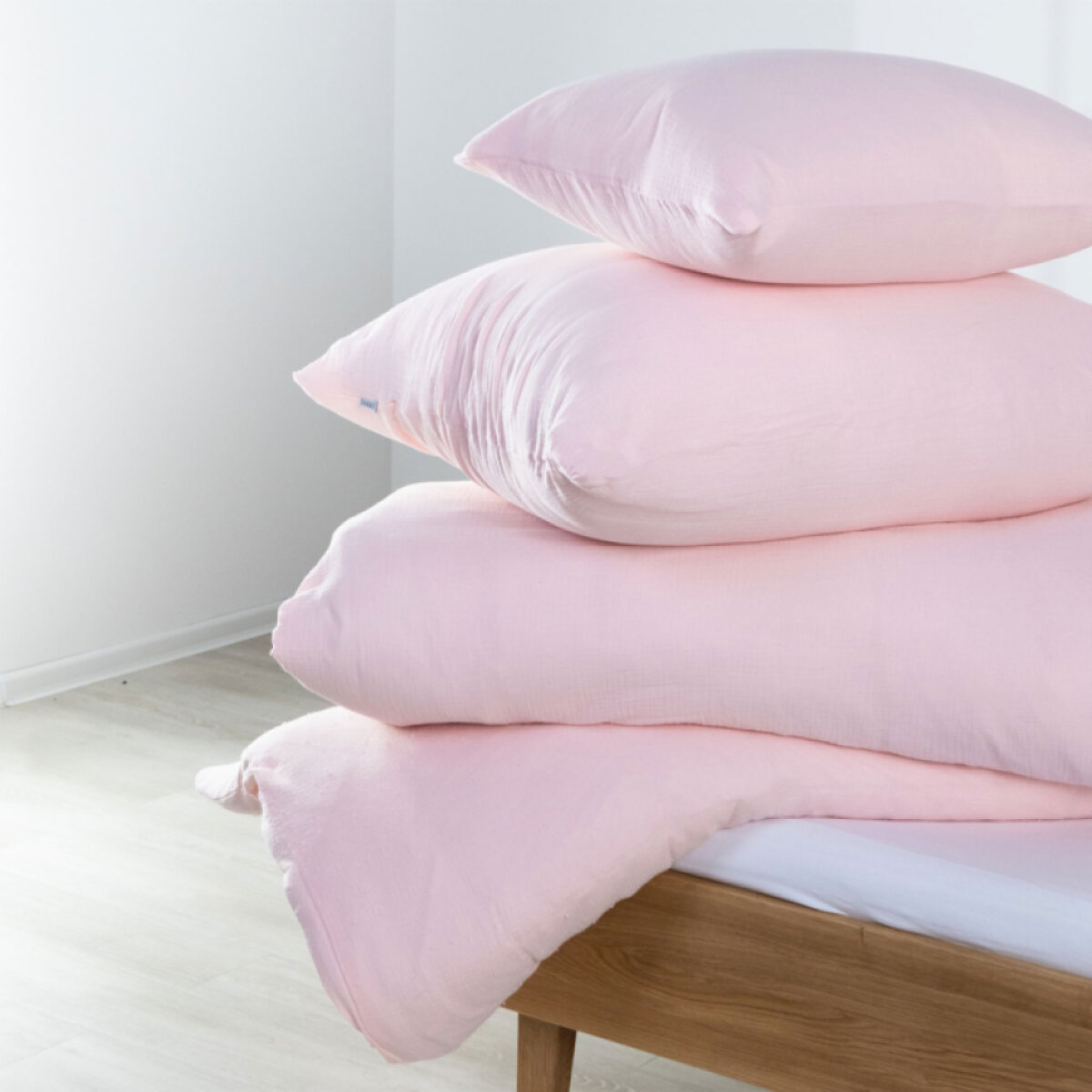 Mušelínové povlečení Baby pink