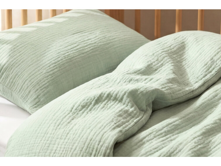 Celoroční mušelínové povlečení do postýlky Salvia - GOTS