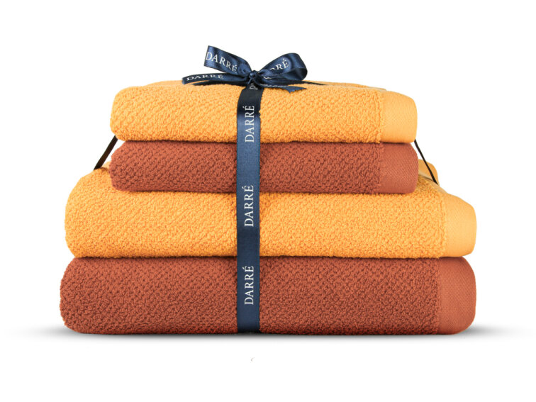 Výhodná sada ručníků a osušek CASA ORGANICA - oranžová + terakotová