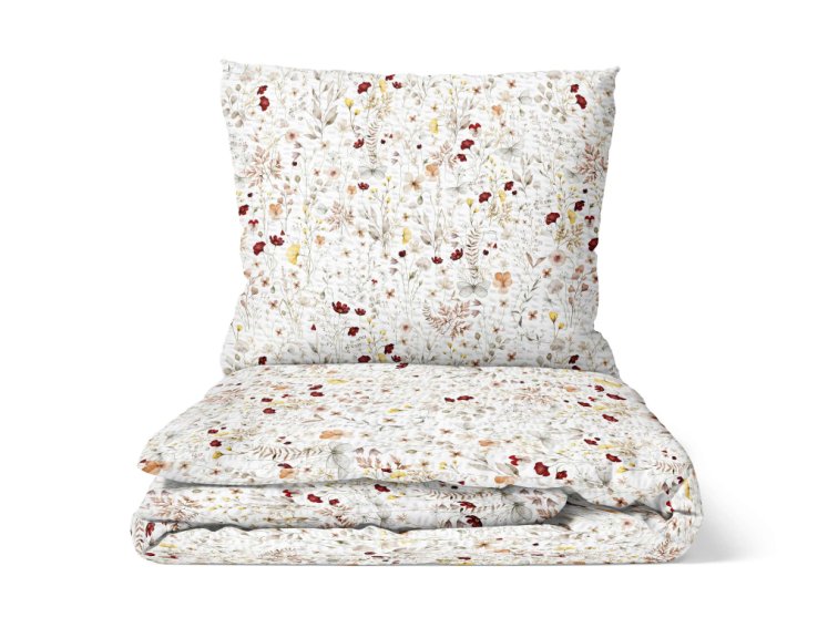 Krepové povlečení Květinová něžnost - světlé