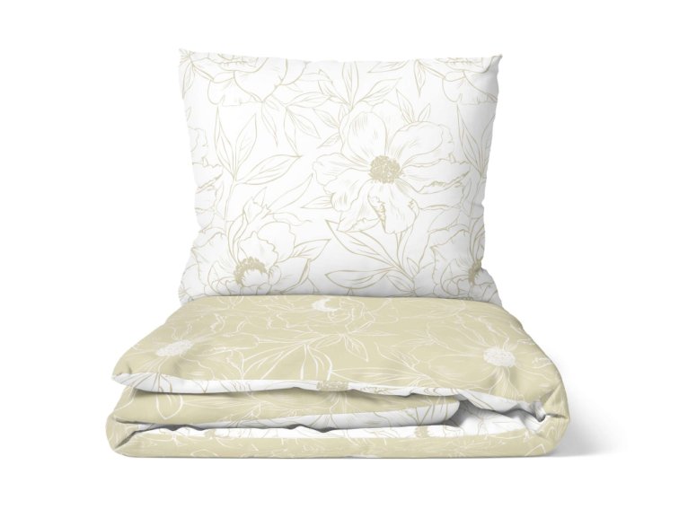 Bavlněné povlečení Blossom - béžové - duo