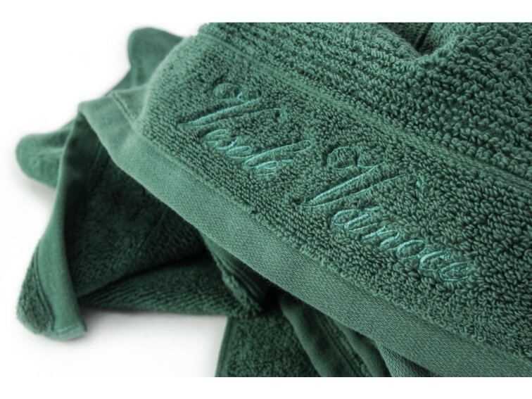Ručníky a osušky BELLA CASA - tmavě zelená - Veselé Vánoce
