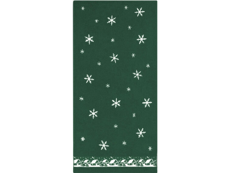 Výhodná sada ručníků a osušky Vánoční chaloupky - zelená