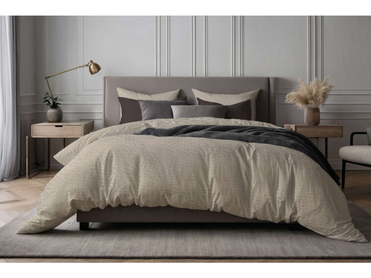 Krepové povlečení Jednobarevné - béžové