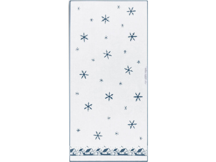 Výhodná sada ručníků a osušky Vánoční chaloupky - modrá