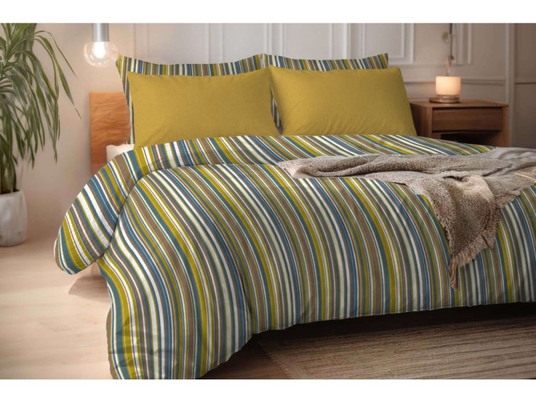 Krepové povlečení Proužky - barevné