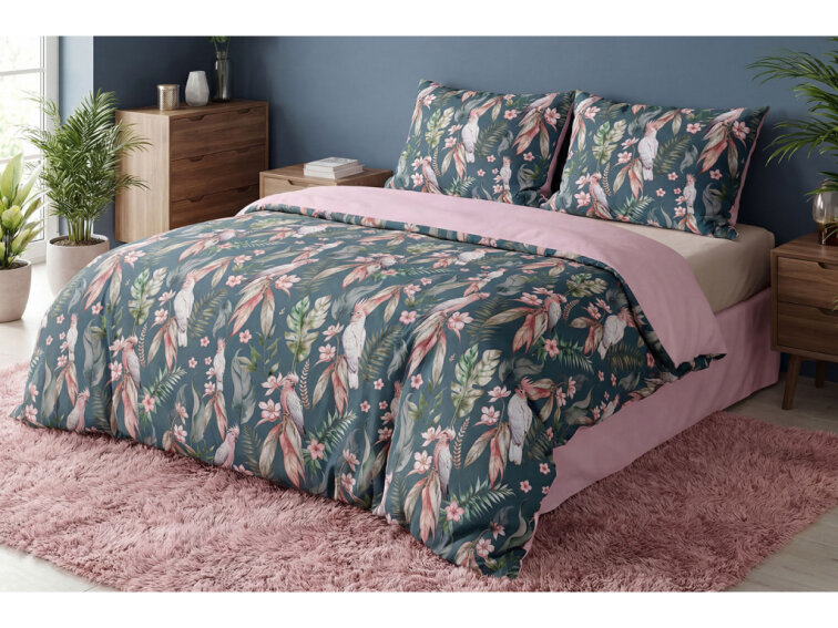 Bavlněné povlečení Tropický vánek starorůžové - duo